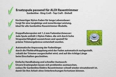 3 x Ersatzfadenspule für Rasentrimmer